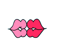 Gif animé bouches coeur